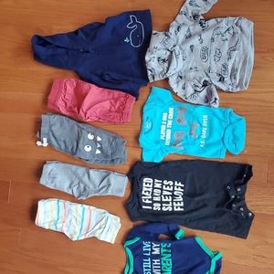 Bundle of baby play clothes size 3 to 6 months